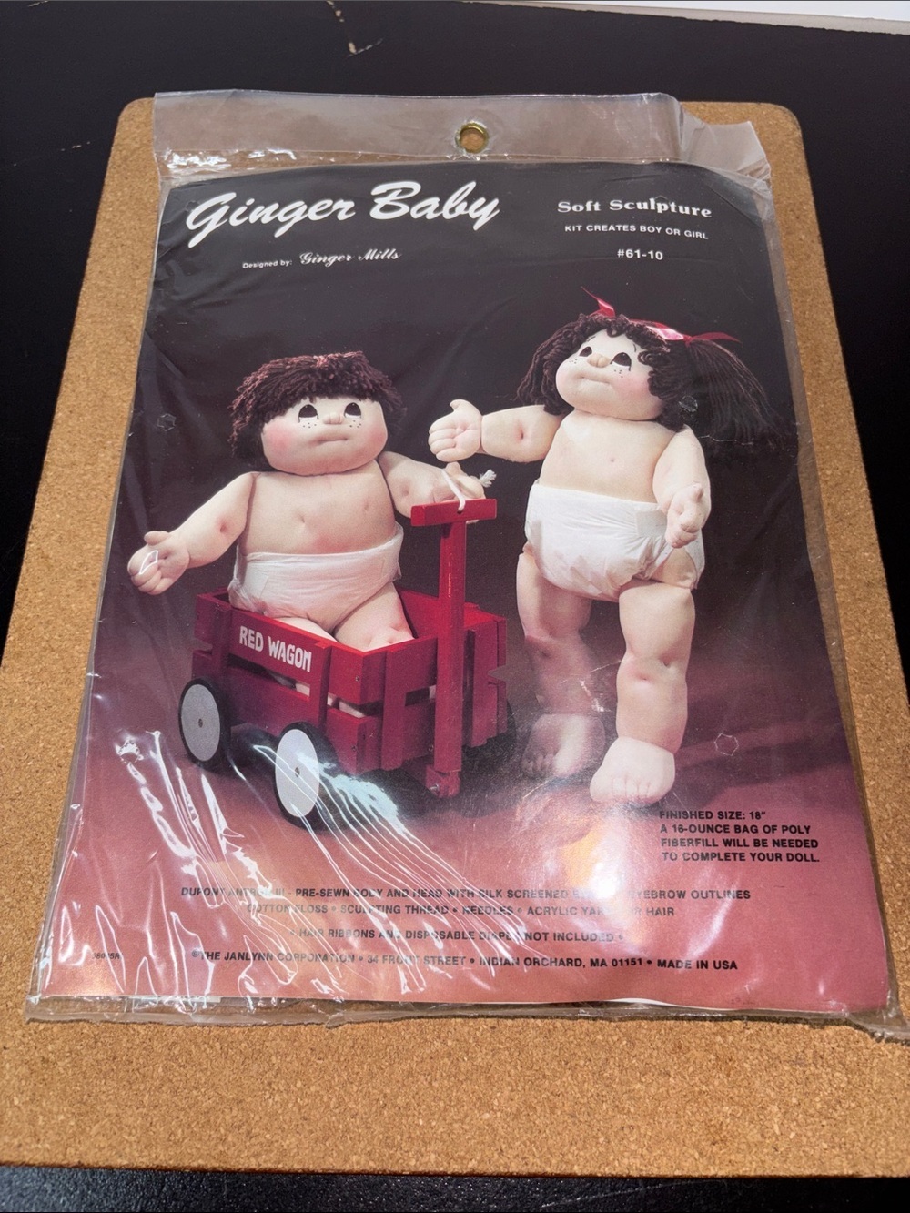 Janlynn 18” Vintage Ginger Baby Soft Sculpture Doll Kit